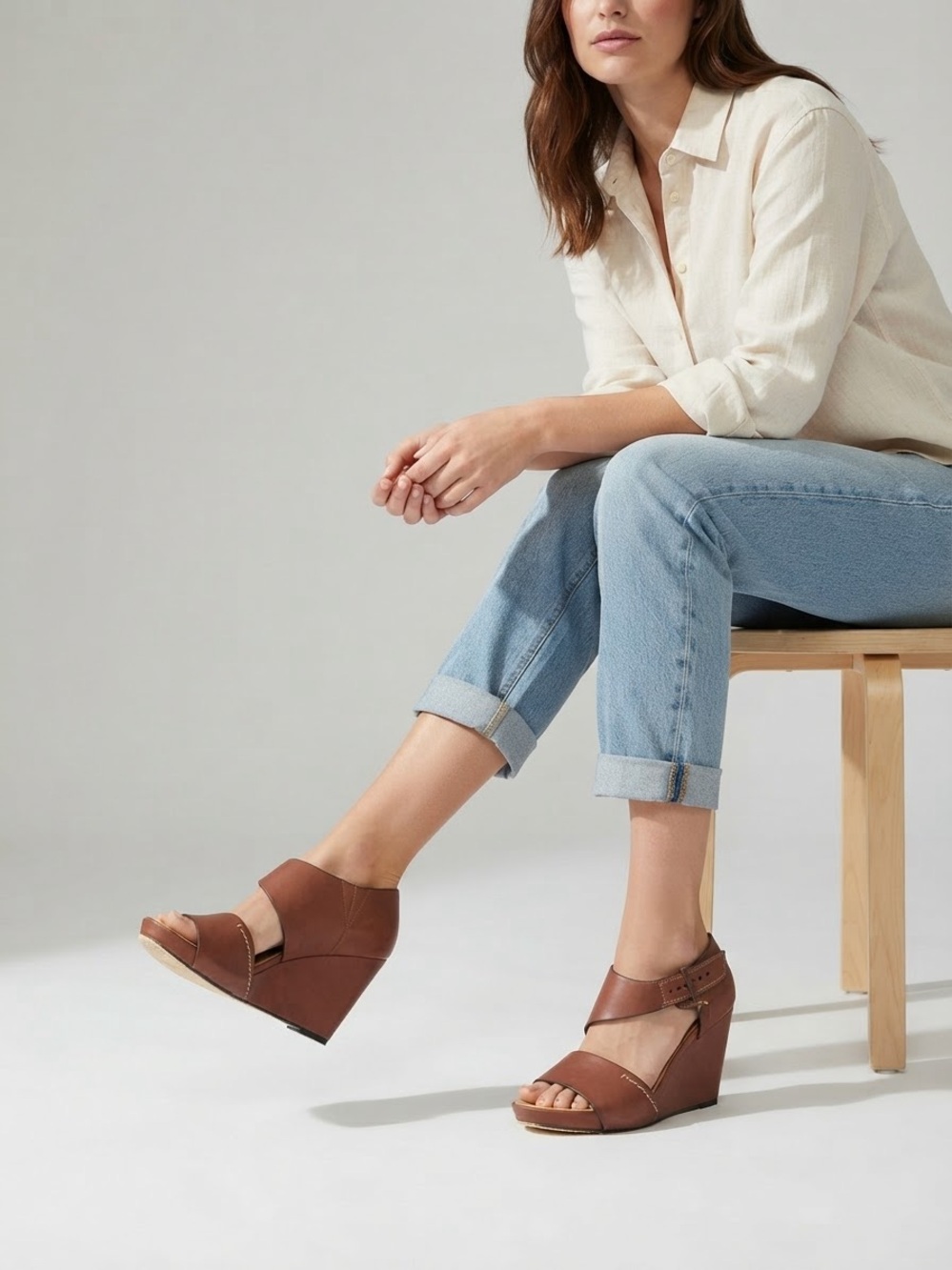 Naked Feet Dorado wedge sandal. Size 8.5